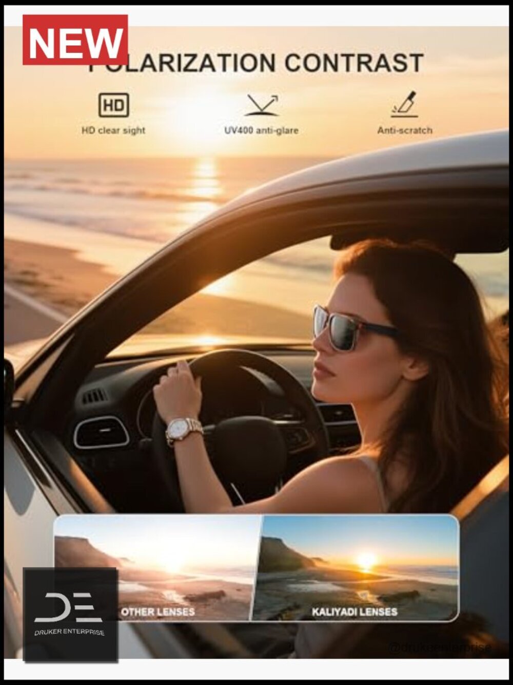 Retro Trendy Polarized Sunglasses with UV400 Protection for Driving Travel 3 View 4